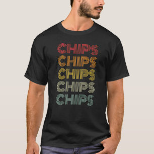Chips Retro Style Foodie Chips Lover National Pota T-Shirt