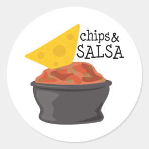 Chips & Salsa Classic Round Sticker