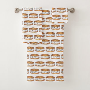 Chipwich Chocolate Chip Cookie Ice Cream Sandwich Bath Towel Set