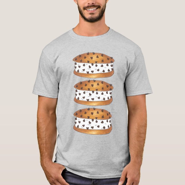 Chipwich Chocolate Chip Cookie Ice Cream Sandwich T-Shirt (Front)