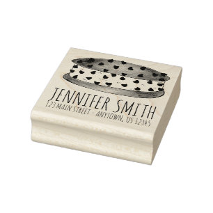 Chipwich Cookie Ice Cream Sandwich Foodie Address Rubber Stamp