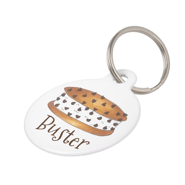 Chipwich Ice Cream Sandwich Personalized Dog Tag (Side)