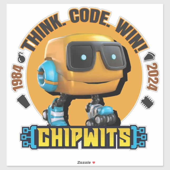 ChipWits "Think. Code. Win!" Sticker (Sheet)