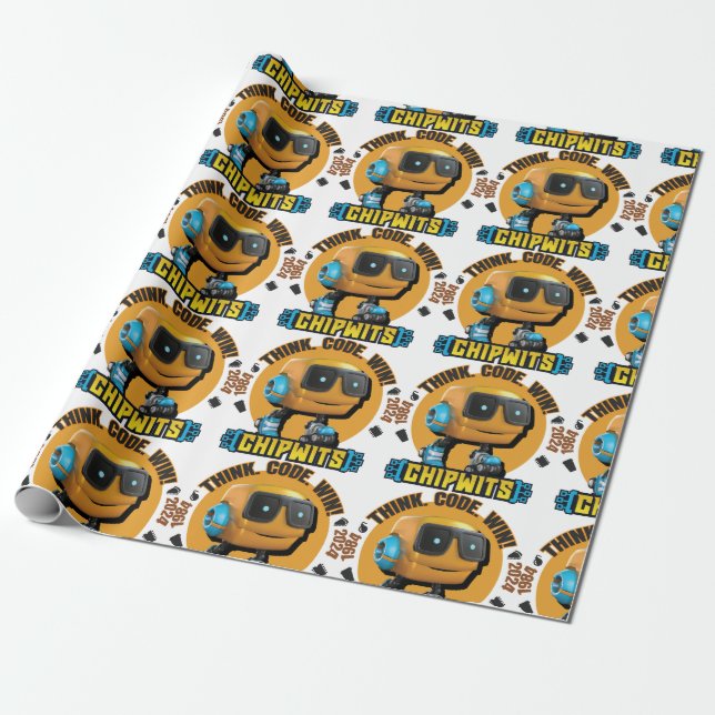 ChipWits Think. Code. Win! Wrapping Paper (Unrolled)