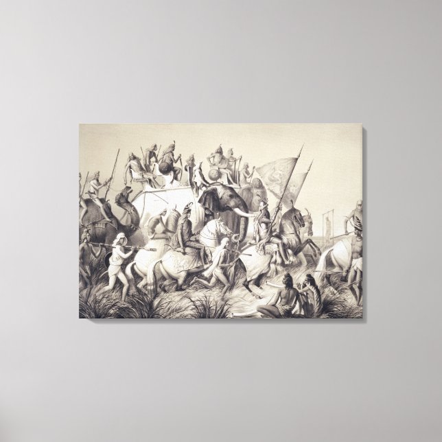 Chir Singh, Maharaja of the Sikhs with the King of Canvas Print (Front)