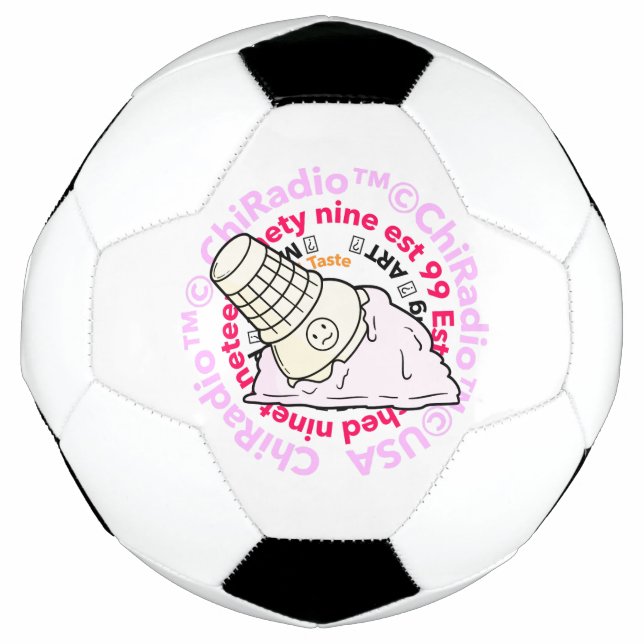 CHIRadio LLC iceCream LOGO  Soccer Ball (Front)