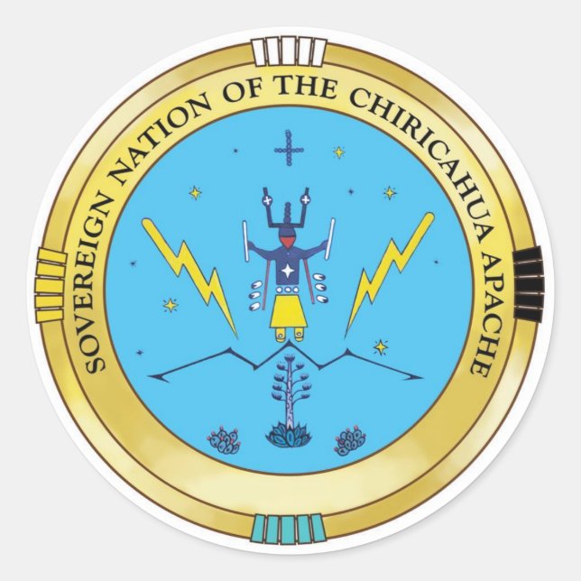 Chiricahua Apache National Foundation Classic Round Sticker (Front)