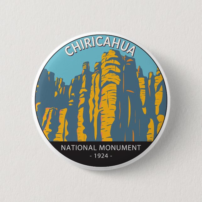 Chiricahua National Monument Hoodoos Arizona  2 Inch Round Button (Front)