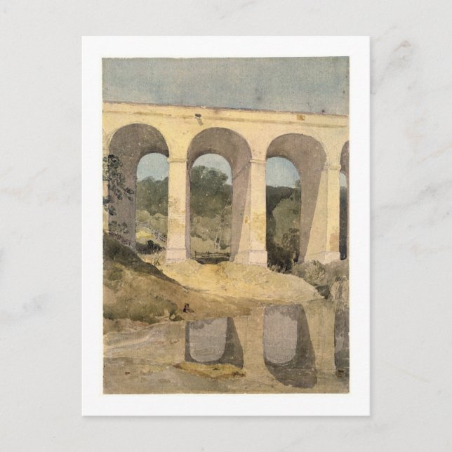 Chirk Aqueduct, 1806-7 (w/c on paper) Postcard (Front)