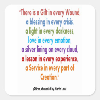 CHIRON Chennel : Wisdom Words KEEP at your DESK Square Sticker