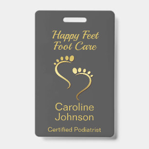 Chiropodist Podiatrist Pedicure Foot Care Business Badge