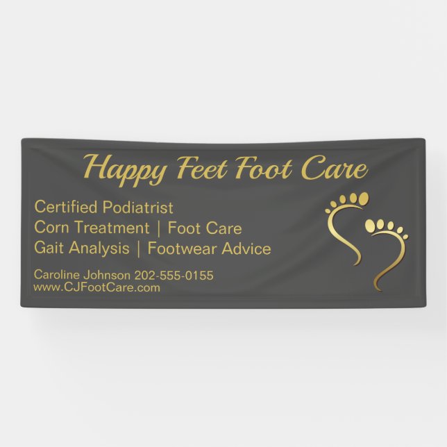 Chiropodist Podiatrist Pedicure Foot Care Business Banner (Horizontal)
