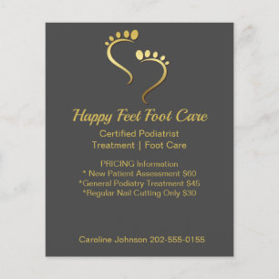 Chiropodist Podiatrist Pedicure Foot Care Business Flyer
