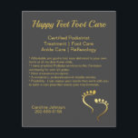 Chiropodist Podiatrist Promotional Business Flyer<br><div class="desc">A striking business flyer featuring stylized feet. This modern foot themed business flyer would work well for a foot care practitioner such as a chiropodist or podiatrist, or for a mobile pedicure business. Easy to personalize with your own company information. Can be used for pricing information or opening hours.</div>