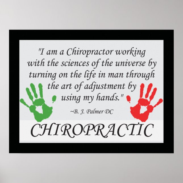 Chiropractic Adjustment by Hand Poster (Front)