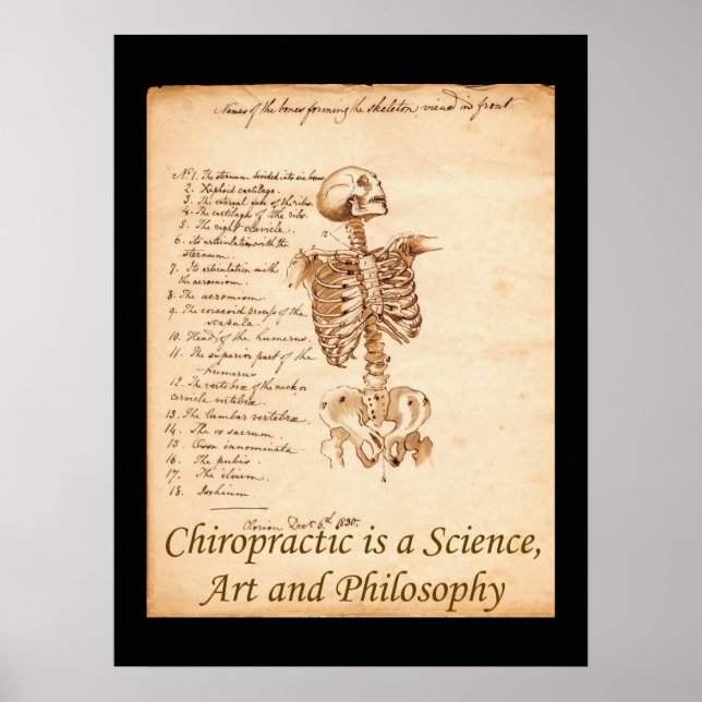 Chiropractic Art Quote Poster (Front)