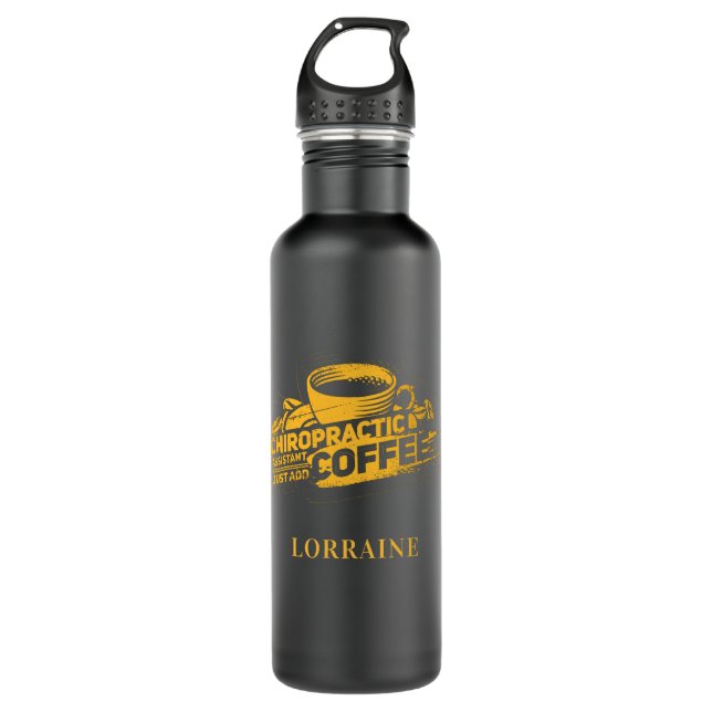 Chiropractic Assistant Bone Adjustor Saying Custom 710 Ml Water Bottle (Front)