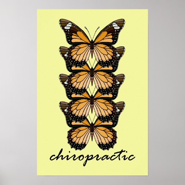Chiropractic Butterflies Small Poster (Front)