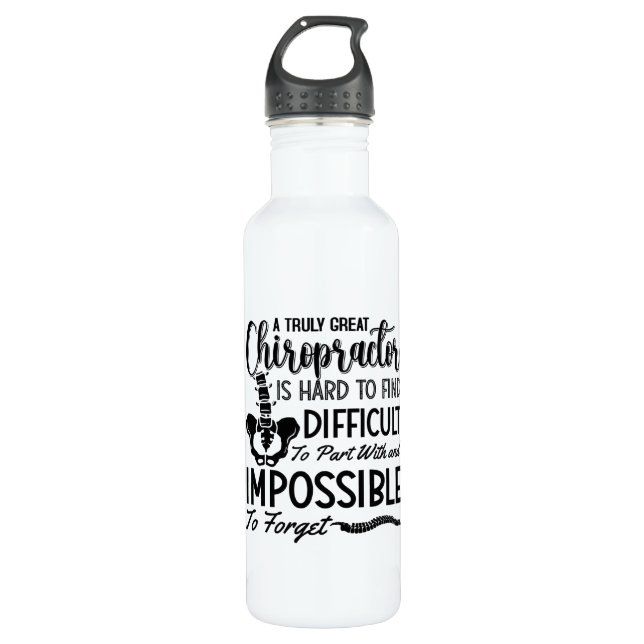 Chiropractic Chiro Spine Truly Great Chiropractor 710 Ml Water Bottle (Front)