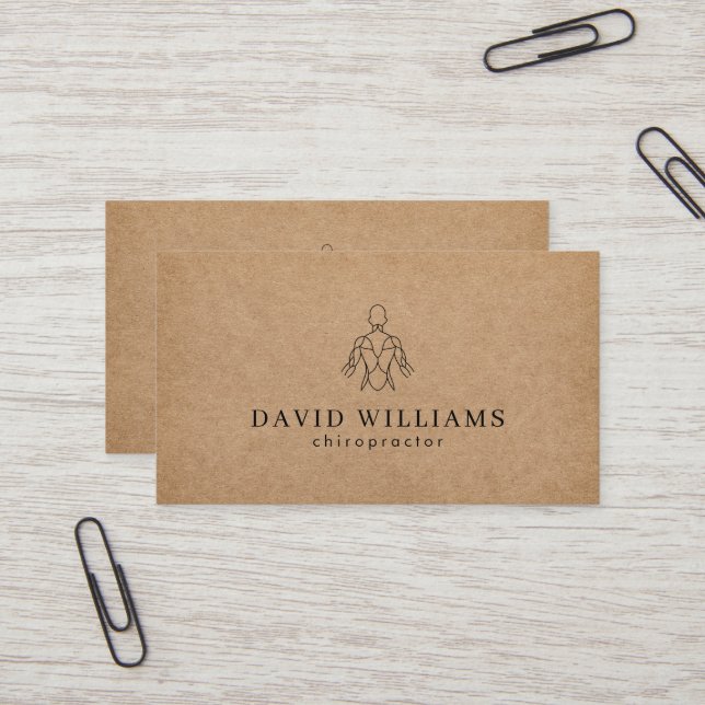Chiropractic Chiropractor Massage Therapy Business Card (Front/Back In Situ)