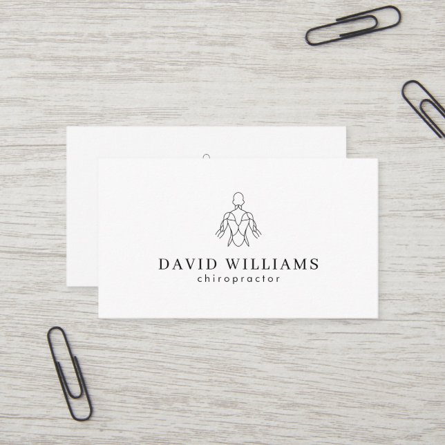 Chiropractic Chiropractor Massage Therapy Business Card (Front/Back In Situ)