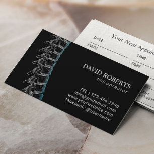 Chiropractic Chiropractor Spine Appointment Card