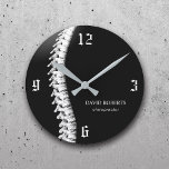 Chiropractic Chiropractor Spine Therapist Chiro Round Clock<br><div class="desc">Chiropractic Chiropractor Spine Therapist Chiro Clocks.</div>