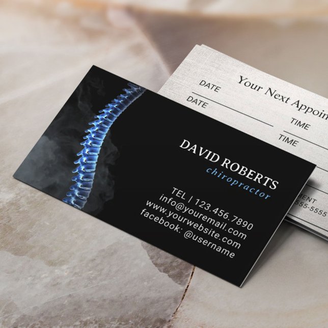 Chiropractic Chiropractor X-ray Spine Adjust Appointment Card (Creator Uploaded)