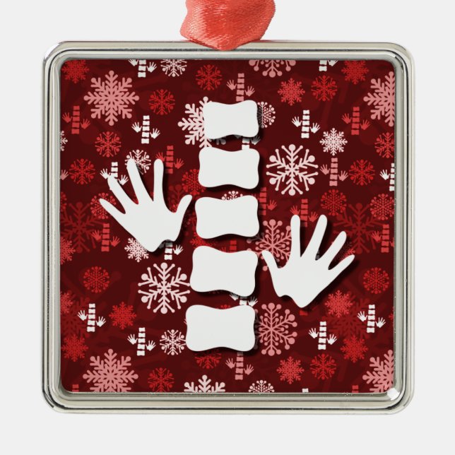 Chiropractic Christmas Square Ornament (Front)