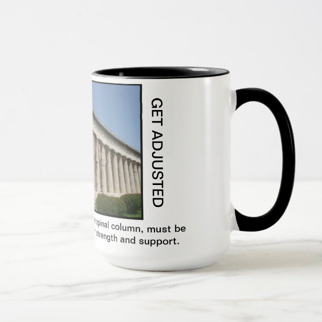 Chiropractic Coffee Mug (colour) Greek Columns (Right)