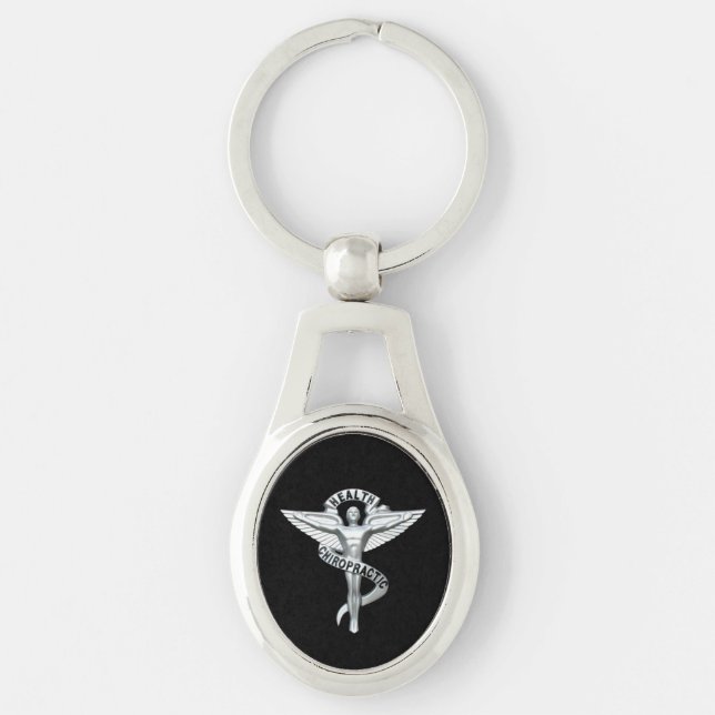 Chiropractic Emblem Chiropractor Keychain (Front)