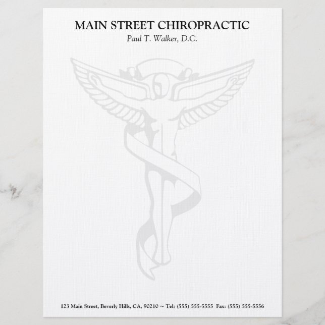 Chiropractic Emblem Letterhead (Front)