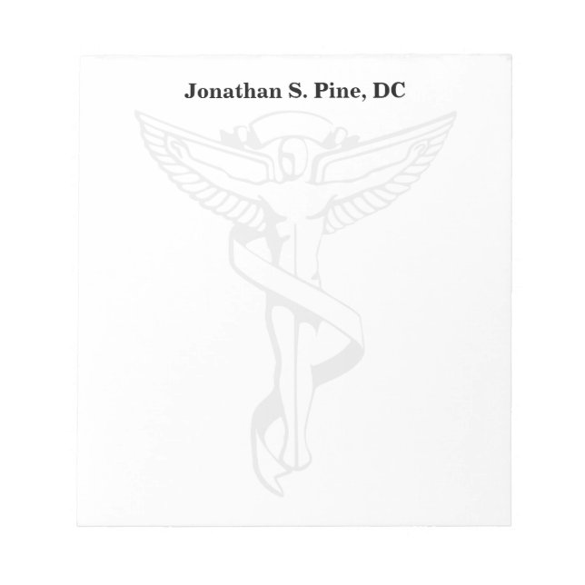 Chiropractic Emblem Personalized Notepad (Front)