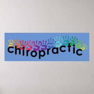 Chiropractic Hand Prints Poster 36x12
