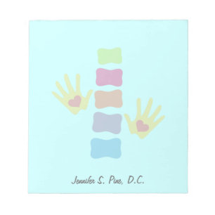 Chiropractic Hands Spine Personalized Notepad