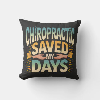 Chiropractic Healing and Back Pain Relief Throw Pillow