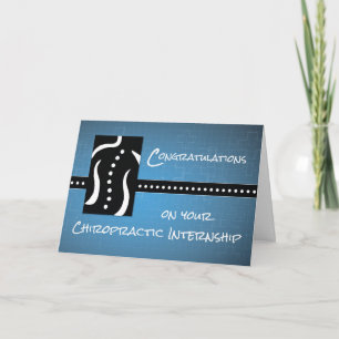 Chiropractic Internship Congratulations, Black and Card