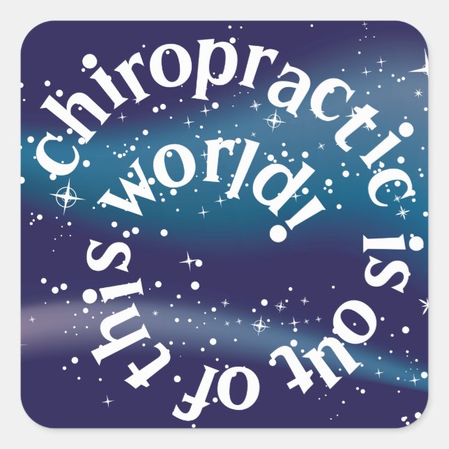 Chiropractic Is Out of this World Kids Stickers (Front)