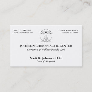 Chiropractic Logo Business Cards