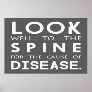 CHIROPRACTIC LOOK TO THE SPINE POSTER