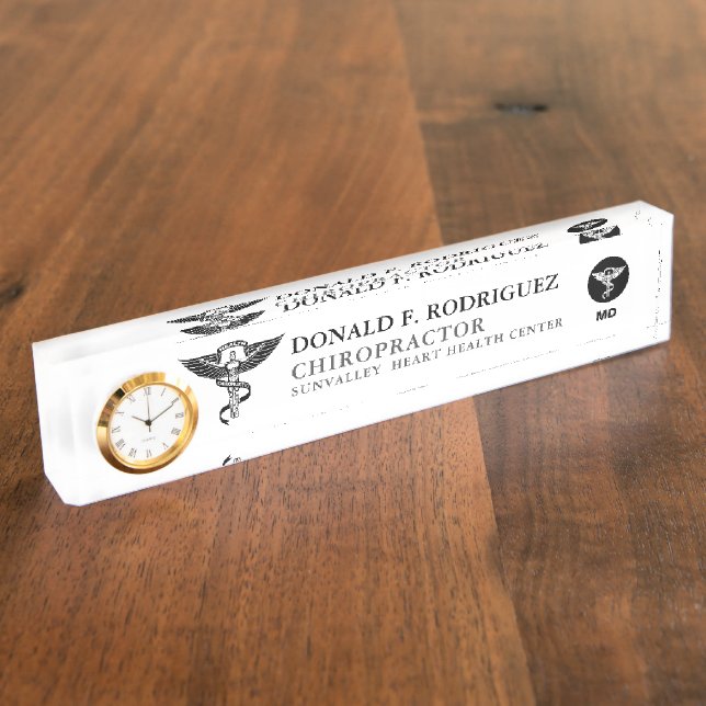 Chiropractic Medicine Personalized Nameplate (Side)