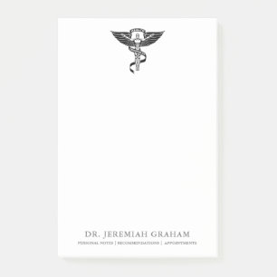 Chiropractic Office Personalized White and Black Post-it Notes