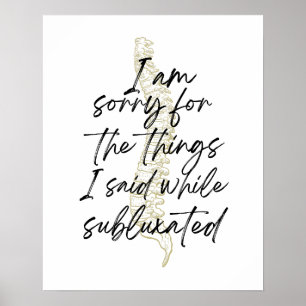 Chiropractic poster, chiropractor gift, chiro poster