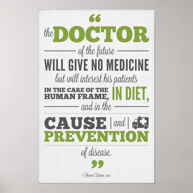 Chiropractic poster - Edison Doctor of  the Future (Front)