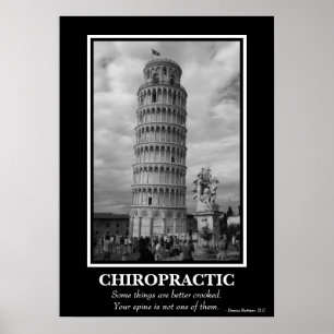 Chiropractic Poster - Leaning Tower of Pisa