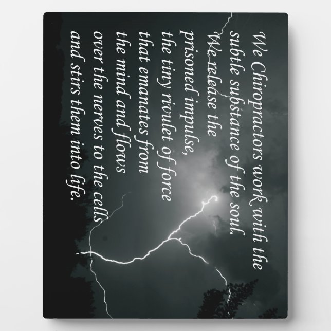 Chiropractic Quotes and Sayings Easel Plaque (Front)