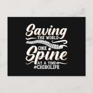 Chiropractic Saving The World Spine Chiropractor Postcard