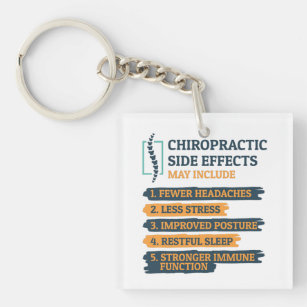Chiropractic Side Effects Funny Chiropractor Gag Keychain