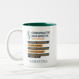 Chiropractic Side Effects Personalized Name Two-Tone Coffee Mug