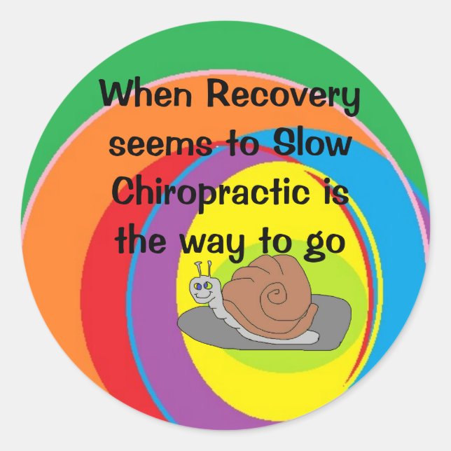 Chiropractic Snail sticker (Front)